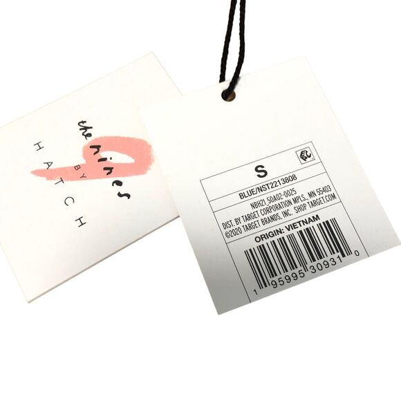 NEW The Nines by Hatch Maternity Jumpsuit Blue Cotton French Terry Short SlvSz S - Picture 9 of 9